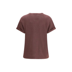 T-shirt en nylon Bordeaux Brunello Cucinelli