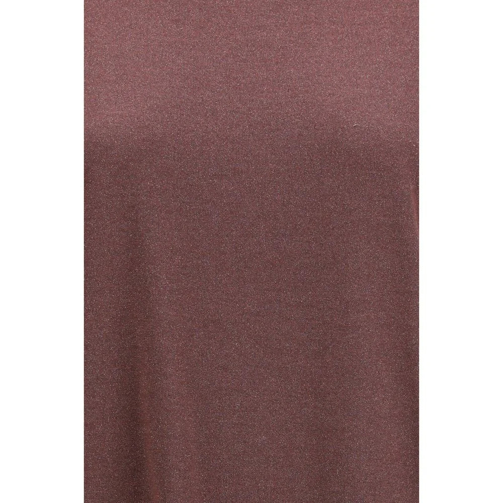 T-shirt en nylon Bordeaux Brunello Cucinelli