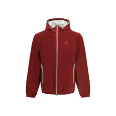 Brunello Cucinelli Bordeaux Polyamide Shell Jacket
