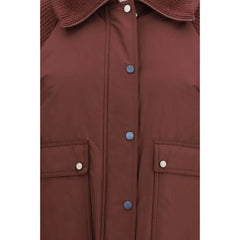 Brunello Cucinelli Bordeaux Polyester Full-Length Jacket