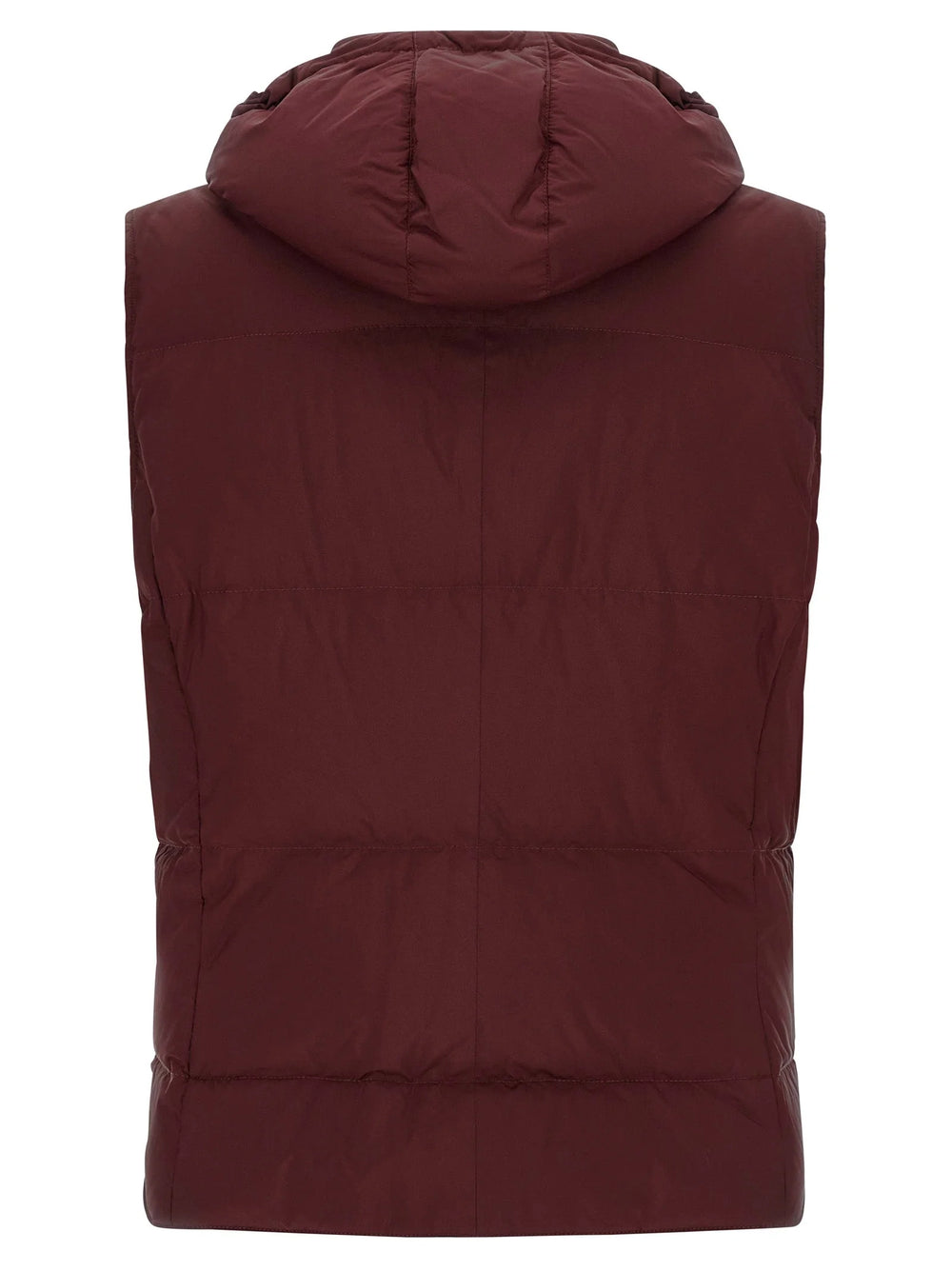 Brunello Cucinelli Bordeaux Polyester Sleeveless Jacket