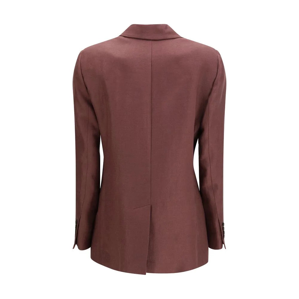 Brunello Cucinelli Bordeaux Viscose Coat