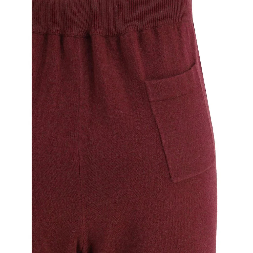 Brunello Cucinelli Bordeaux Wool Casual Pants - L