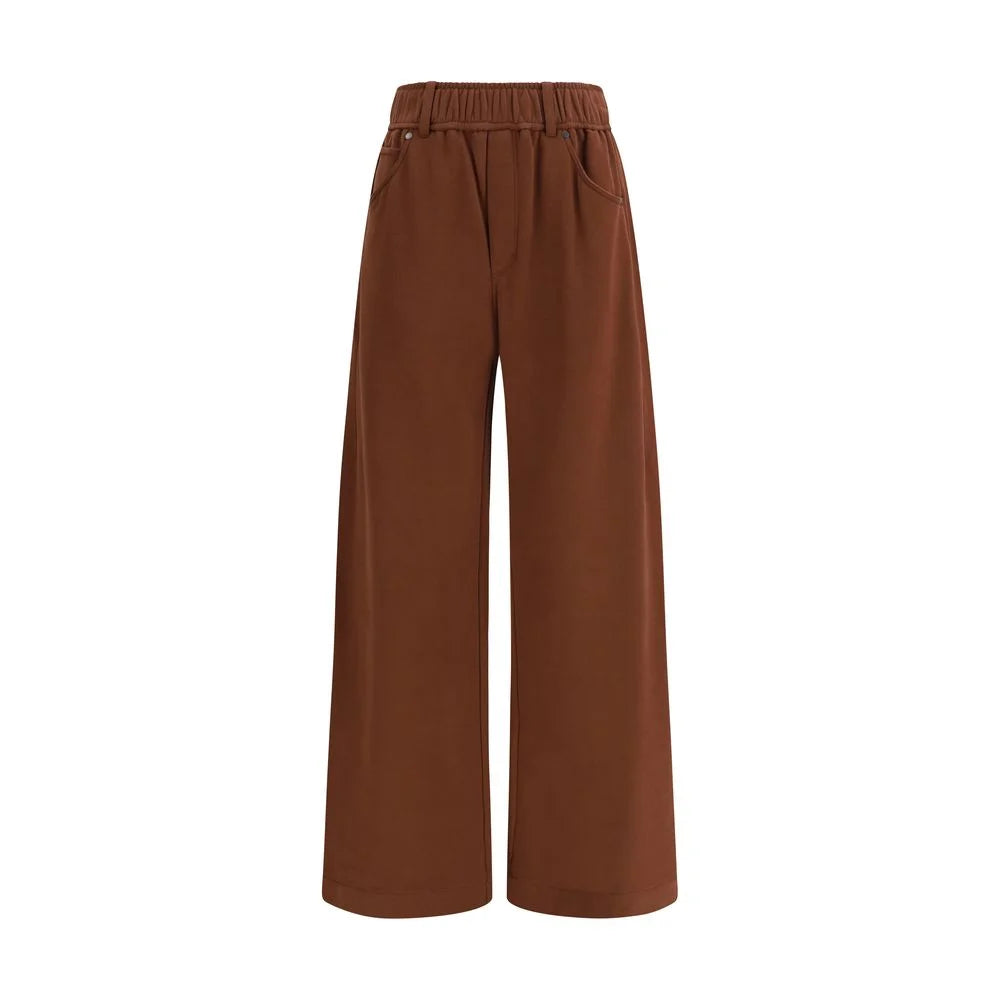 Brunello Cucinelli Brown Acetate Casual Pants