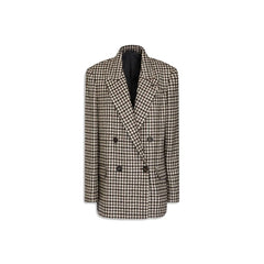 Brunello Cucinelli Brown Alpaca Leather Blazer
