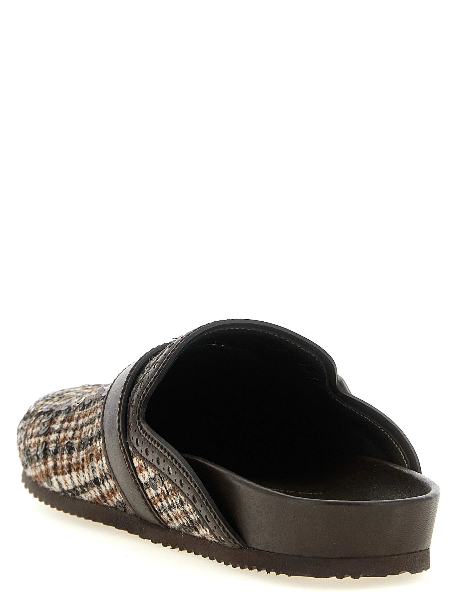 Brunello Cucinelli Brown Alpaca Leather Clogs - EU40/US10