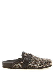Brunello Cucinelli Brown Alpaca Leather Clogs - EU40/US10