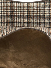 Brunello Cucinelli Brown Alpaca Leather Tote Bag