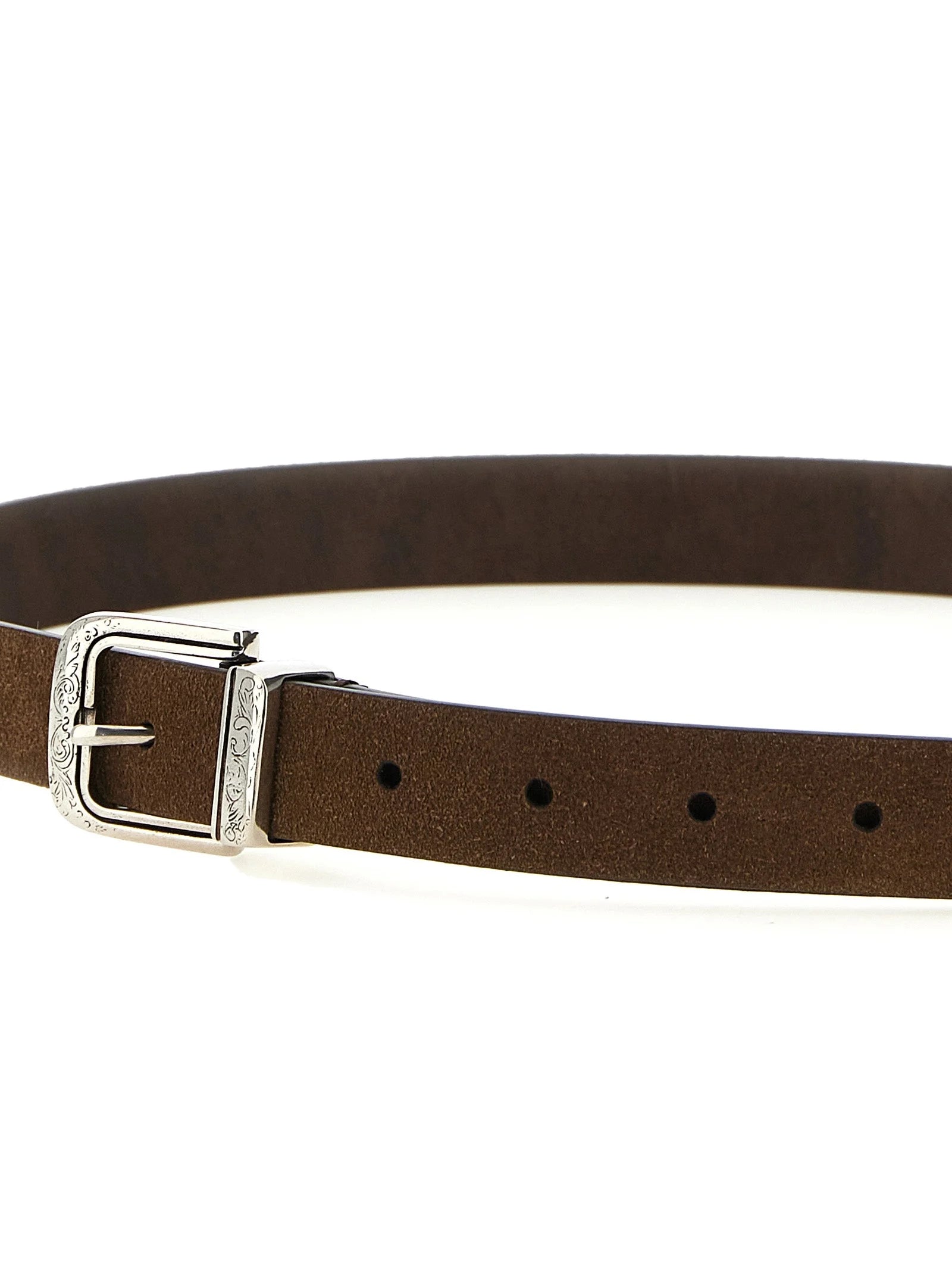 Brunello Cucinelli Brown Bull Skin Belt