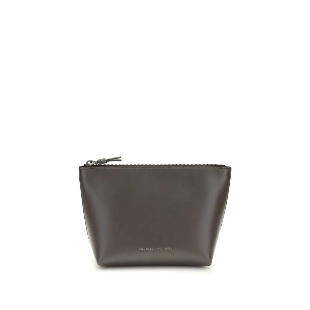 Brunello Cucinelli Brown Calf Leather Bos Taurus Accessories