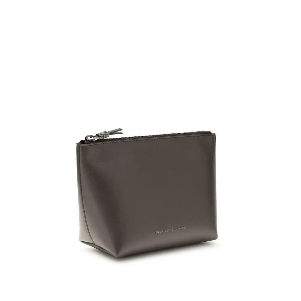 Brunello Cucinelli Brown Calf Leather Bos Taurus Accessories