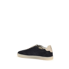 Brunello Cucinelli Brown Calf Leather Bos Taurus Low Top Sneakers - EU45/US12