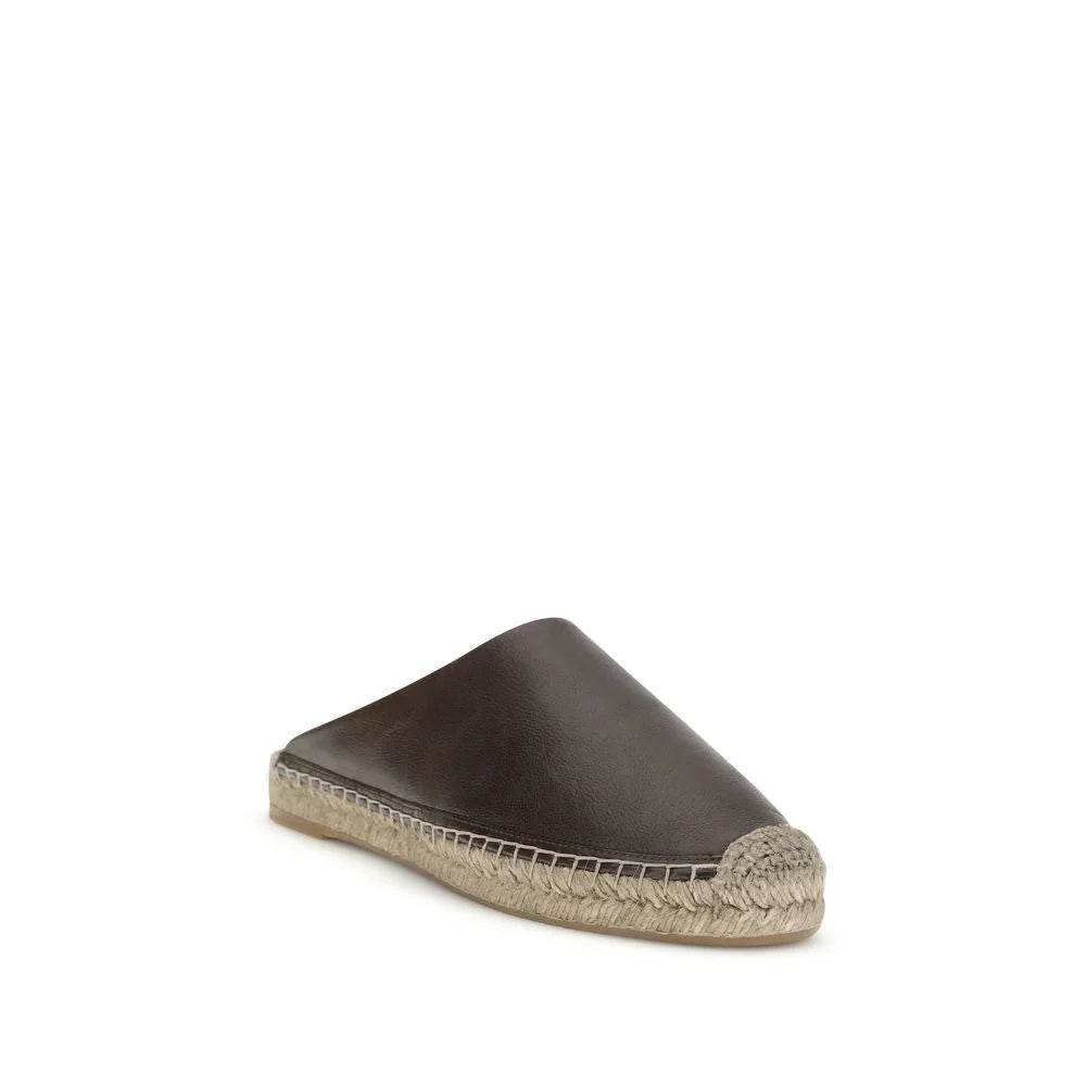 Brunello Cucinelli Brown Calf Leather Bos Taurus Mules