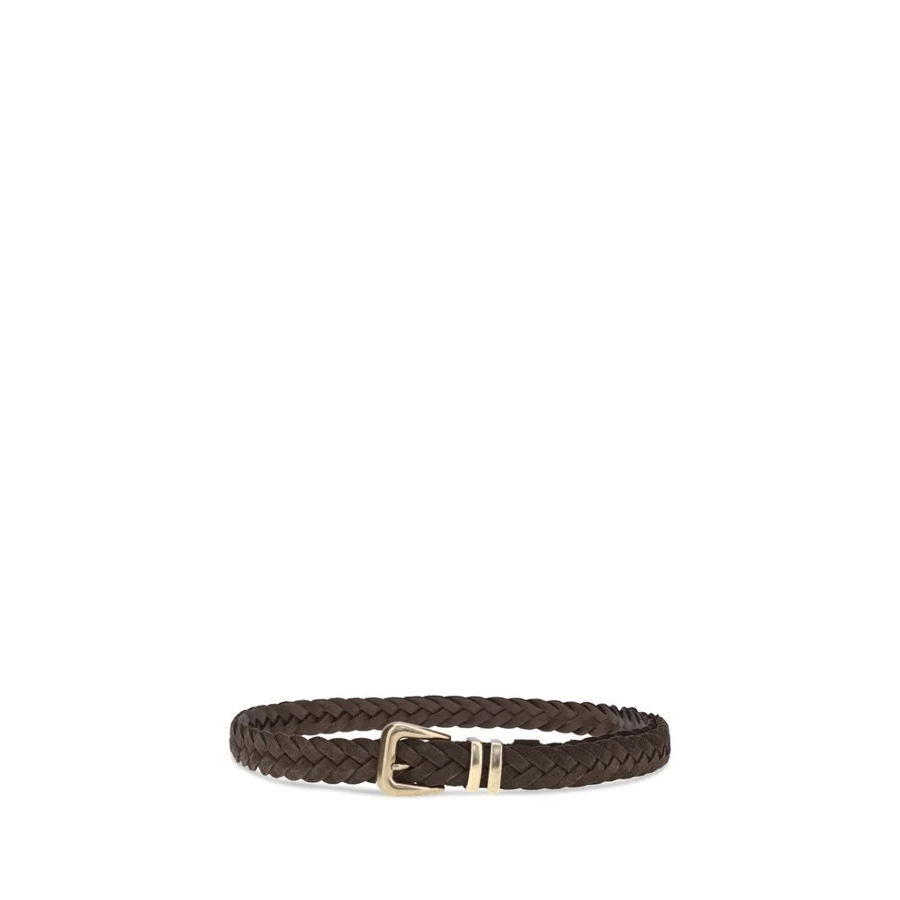 Brunello Cucinelli Brown Calf Leather Bos Taurus Regular Belt