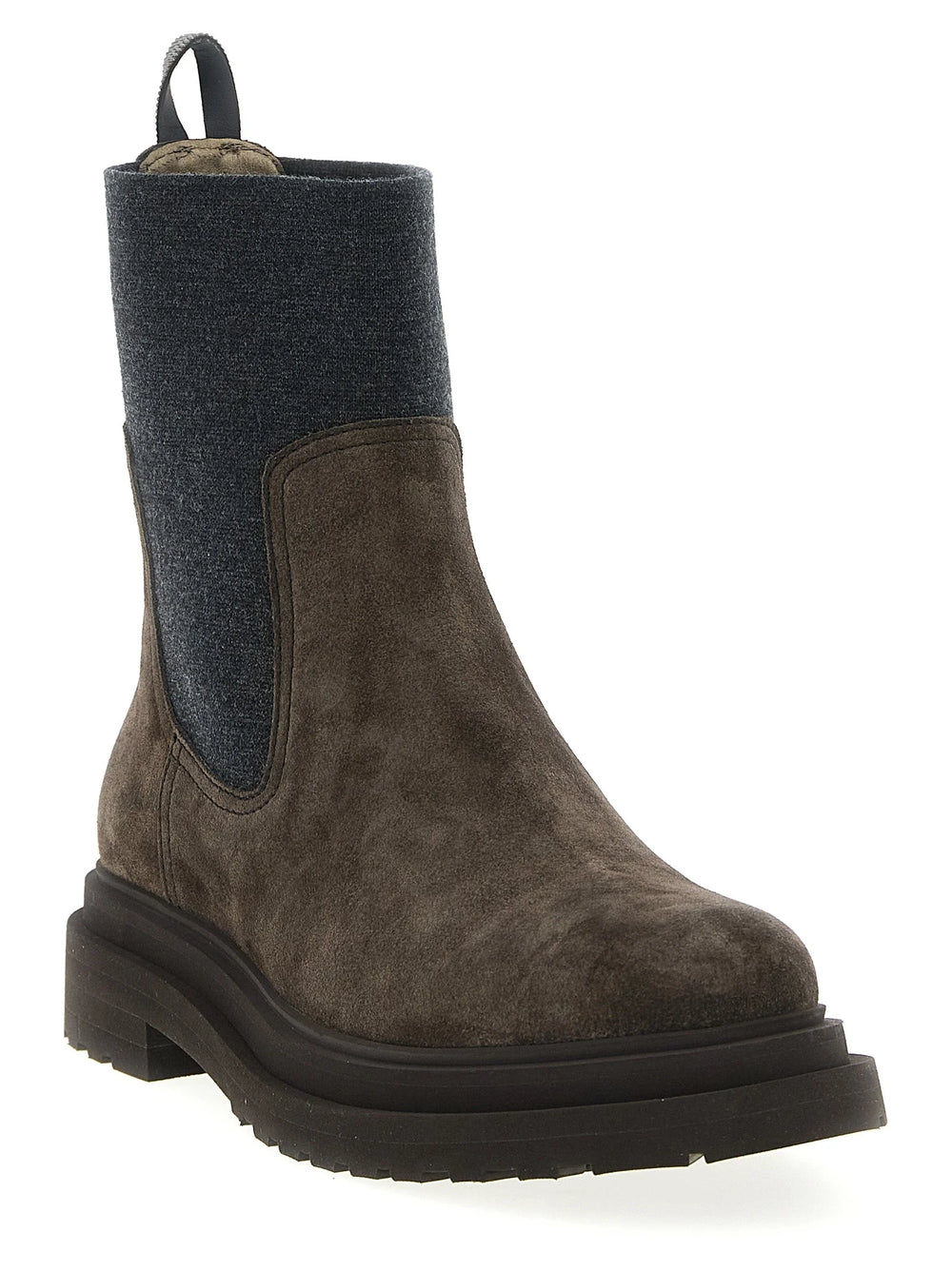 Brunello Cucinelli Brown Calfskin Ankle Boots - EU38/US8
