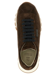 Brunello Cucinelli Brown Calfskin Athletic Sneakers