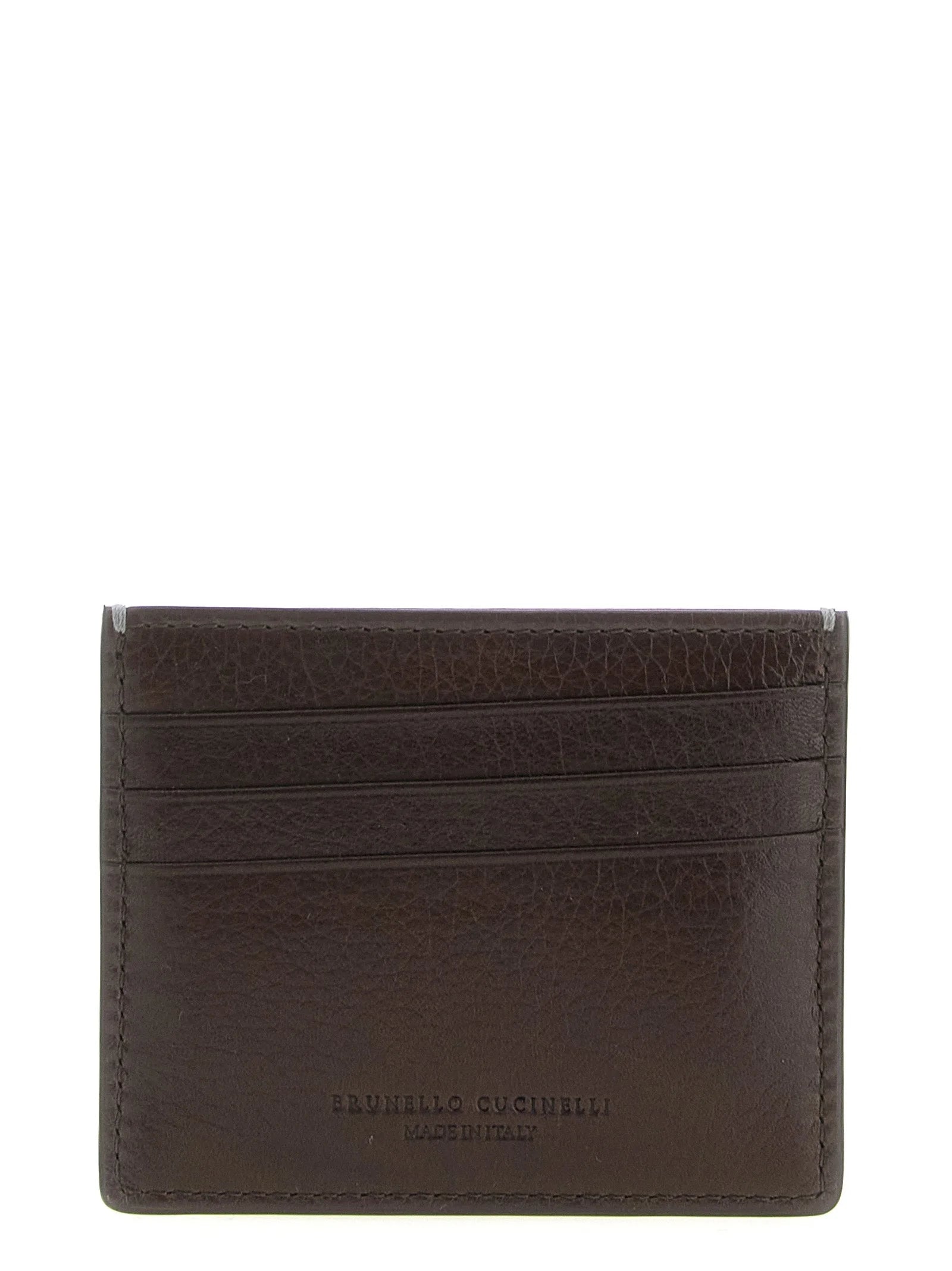 Brunello Cucinelli Brown Calfskin Cardholder