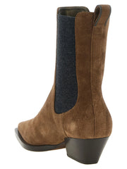 Brunello Cucinelli Brown Calfskin Chelsea Boots - EU37/US7