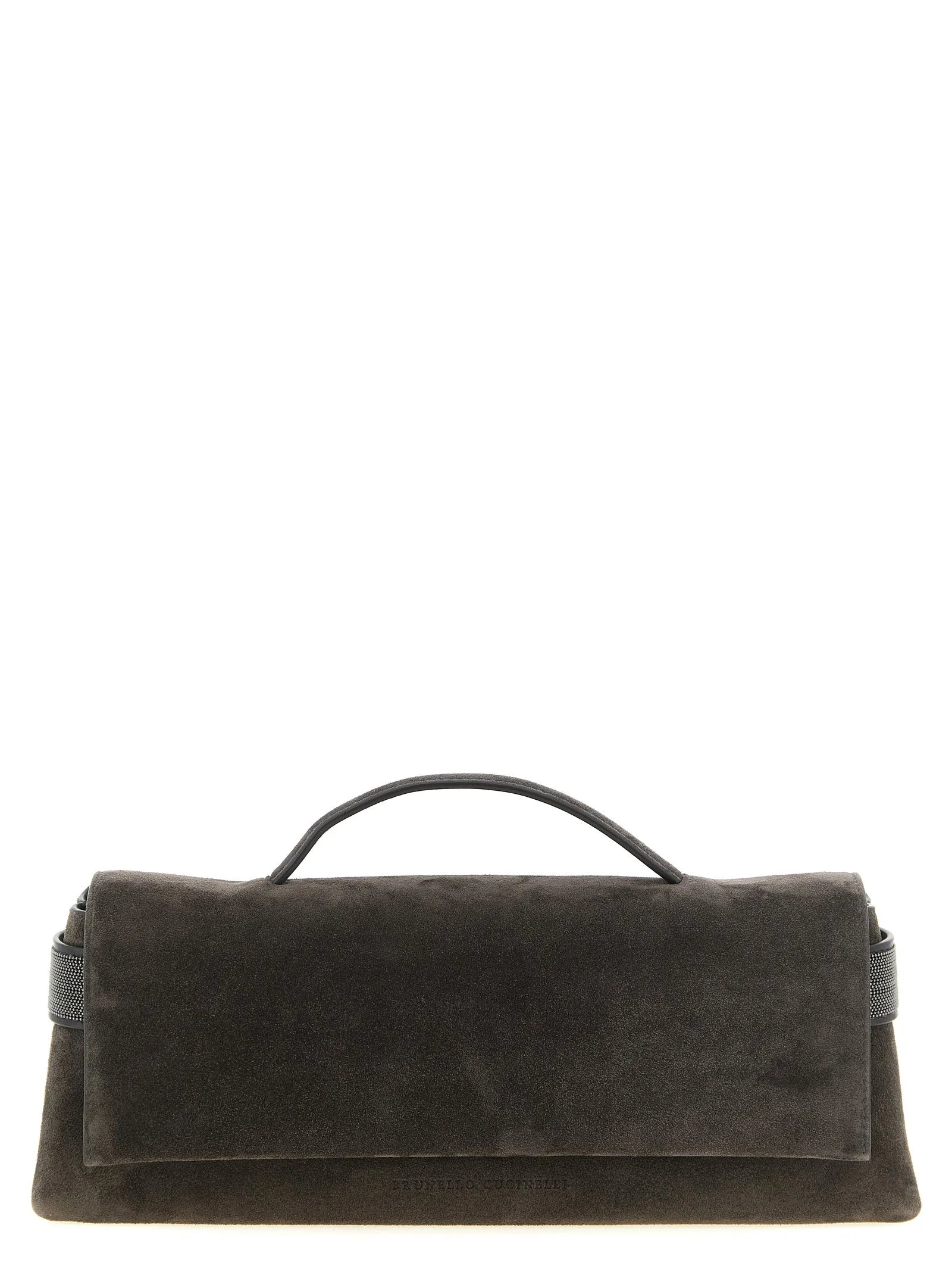 Brunello Cucinelli Brown Calfskin Clutch Bag