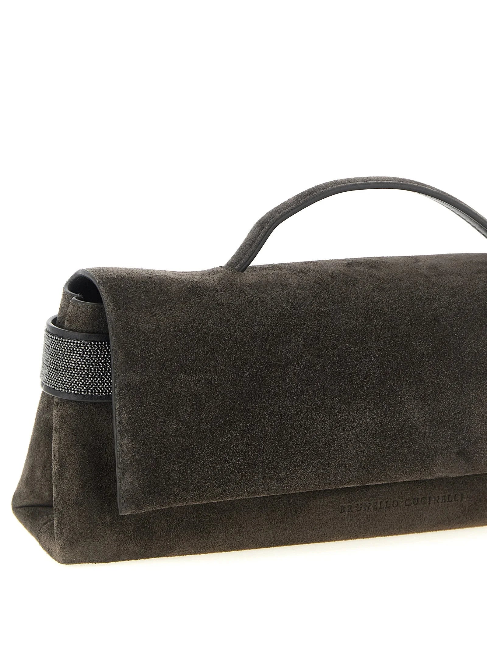 Brunello Cucinelli Brown Calfskin Clutch Bag