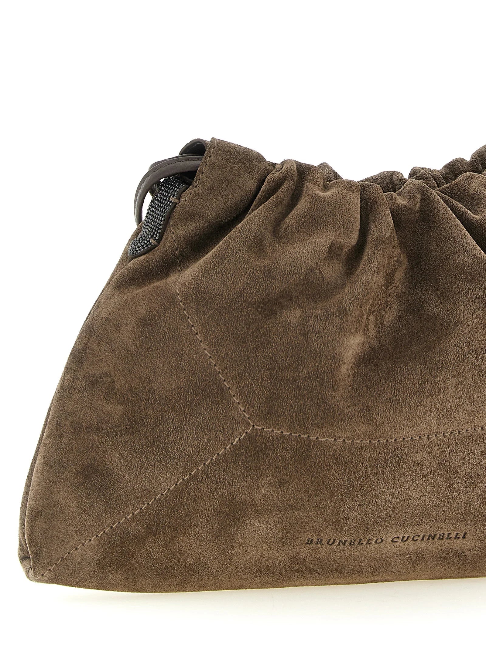 Brunello Cucinelli Braune Kalbsleder-Clutch