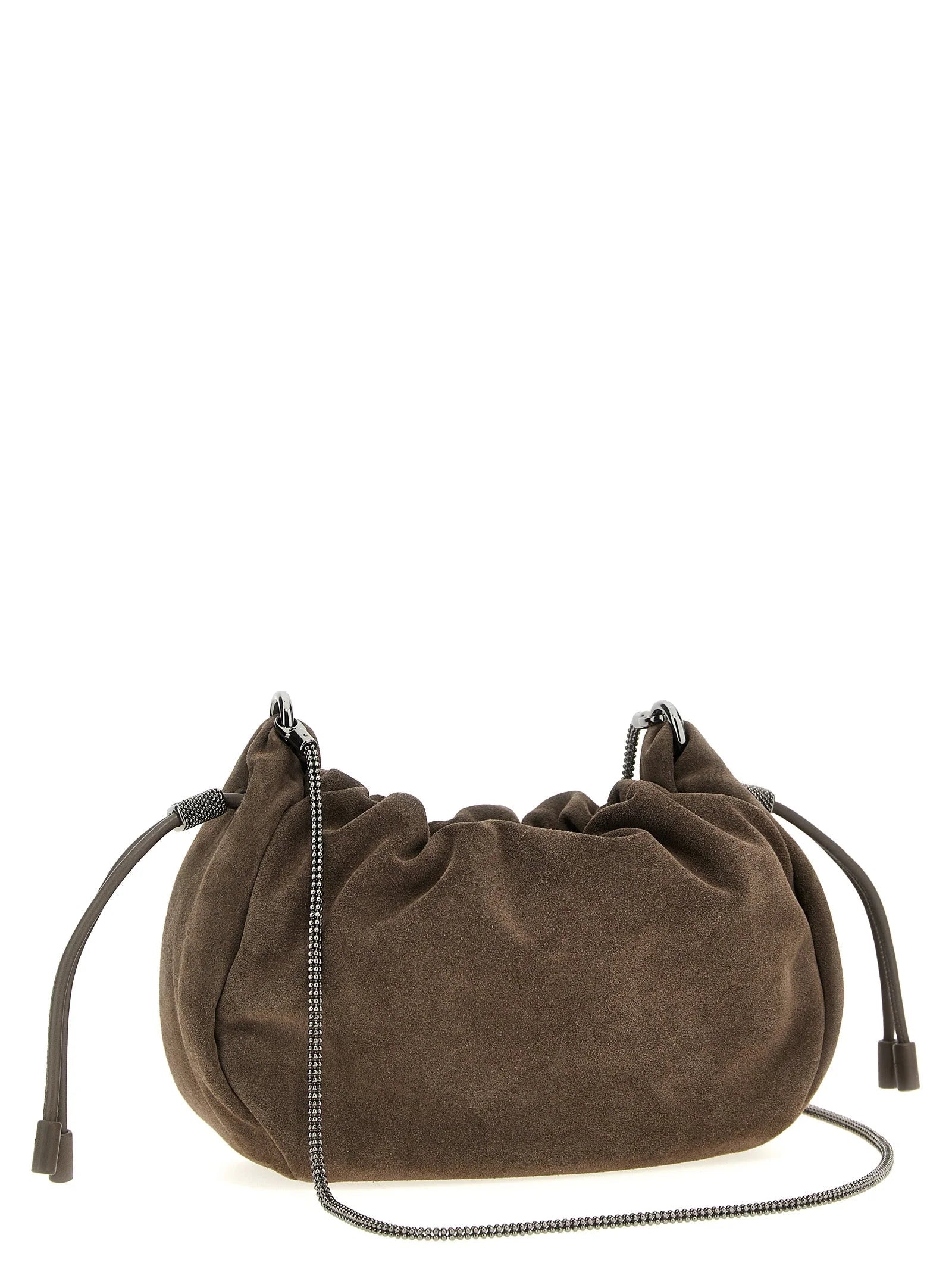 Brunello Cucinelli Brown Calfskin Crossbody Bag