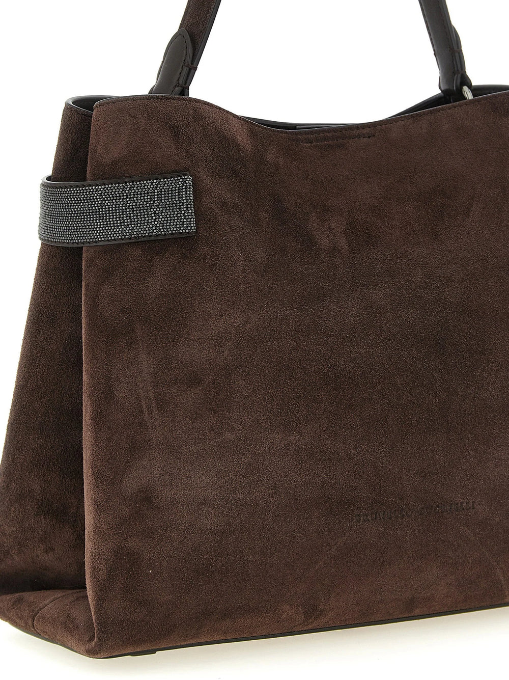 Sac à main en veau marron Brunello Cucinelli