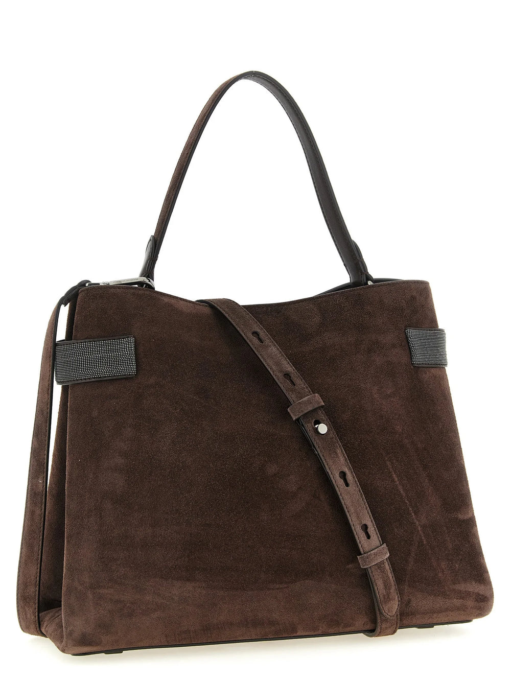 Sac à main en veau marron Brunello Cucinelli