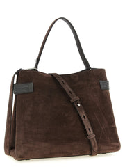 Sac à main en veau marron Brunello Cucinelli