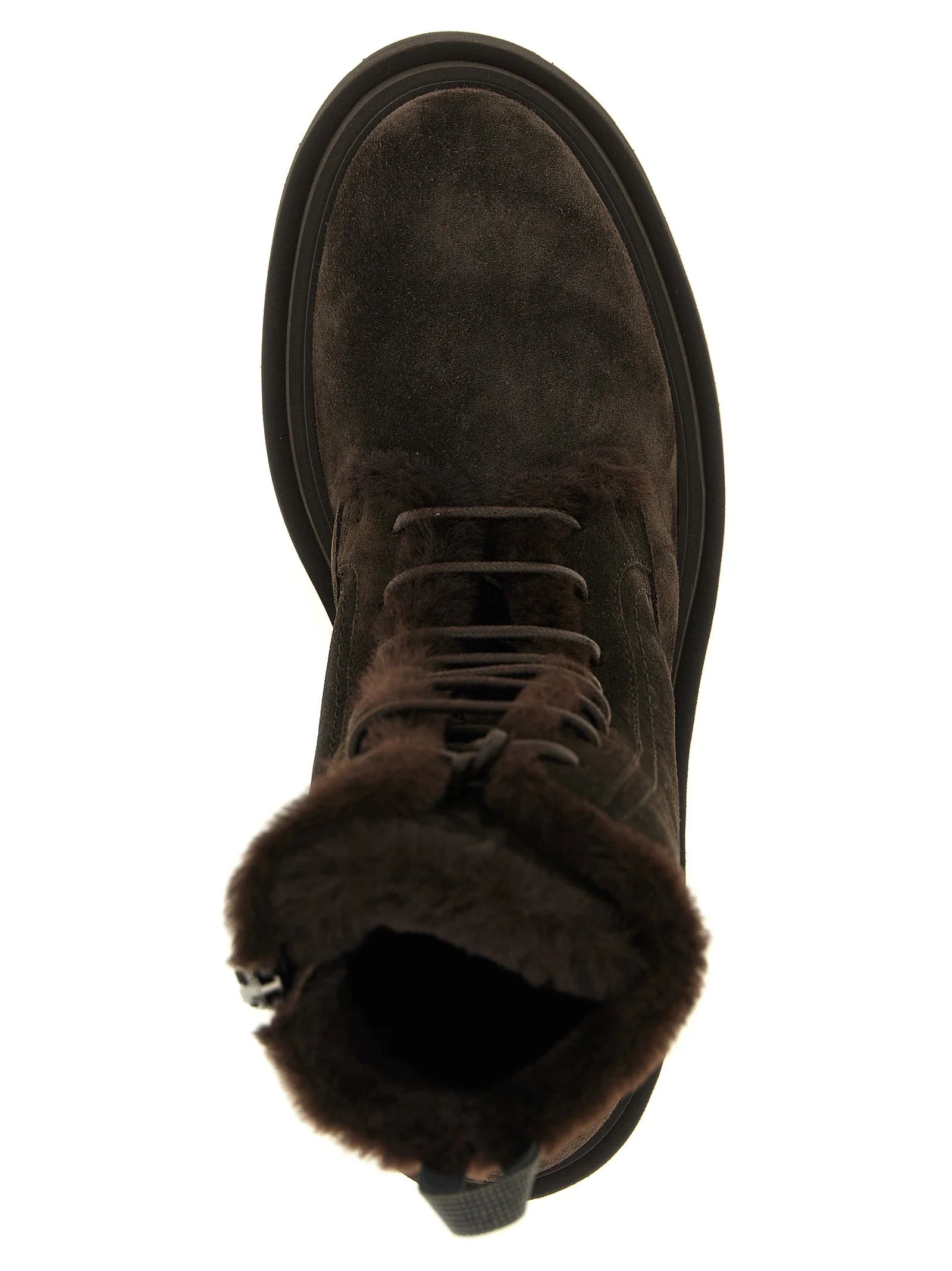 Brunello Cucinelli Brown Calfskin Lace-Up Boots
