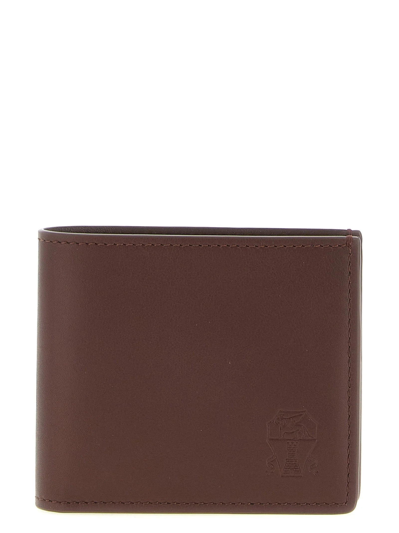 Brunello Cucinelli Brown Calfskin Leather Wallet