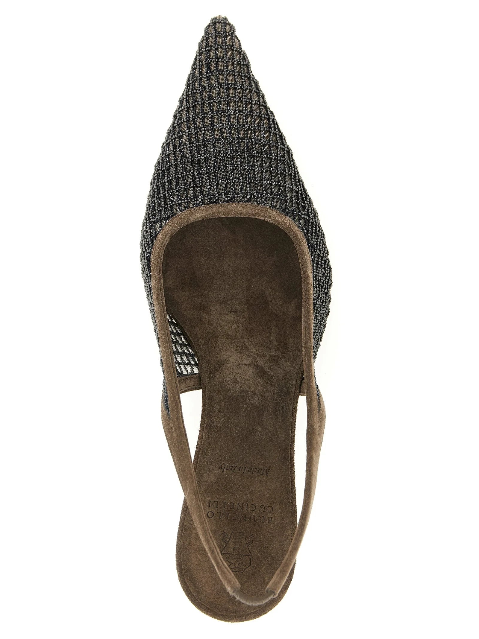 Brunello Cucinelli Brown Calfskin Mid Heel Pumps