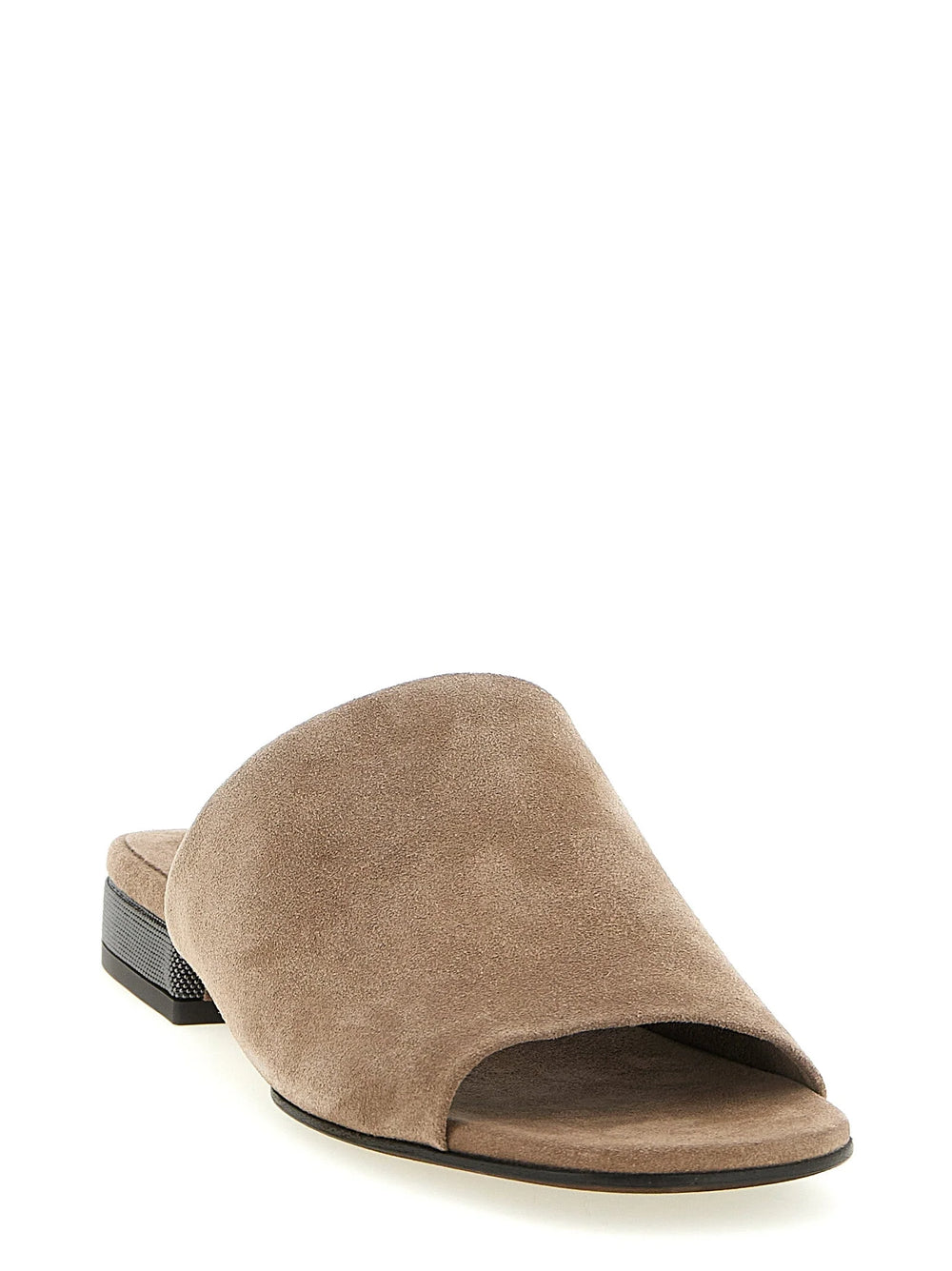 Brunello Cucinelli Brown Calfskin Slides