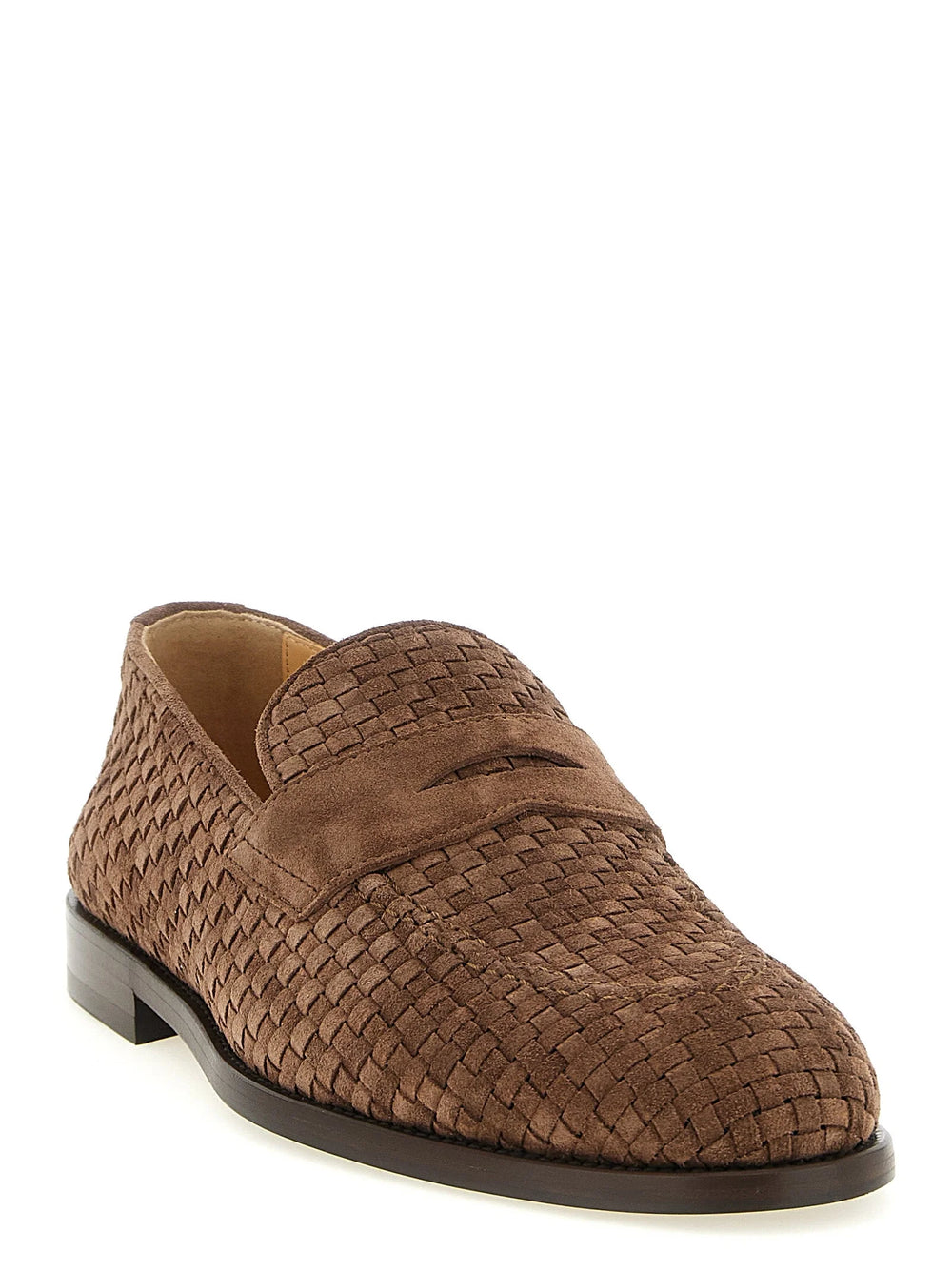 Brunello Cucinelli Brown Calfskin Slip-On Loafers - EU43/US10