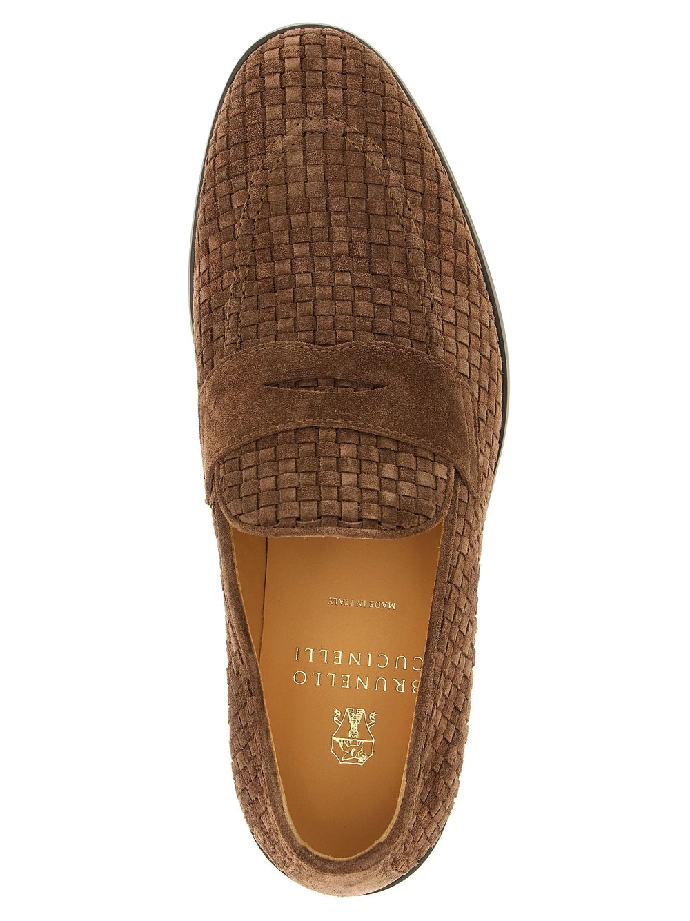 Brunello Cucinelli Brown Calfskin Slip-On Loafers - EU43/US10
