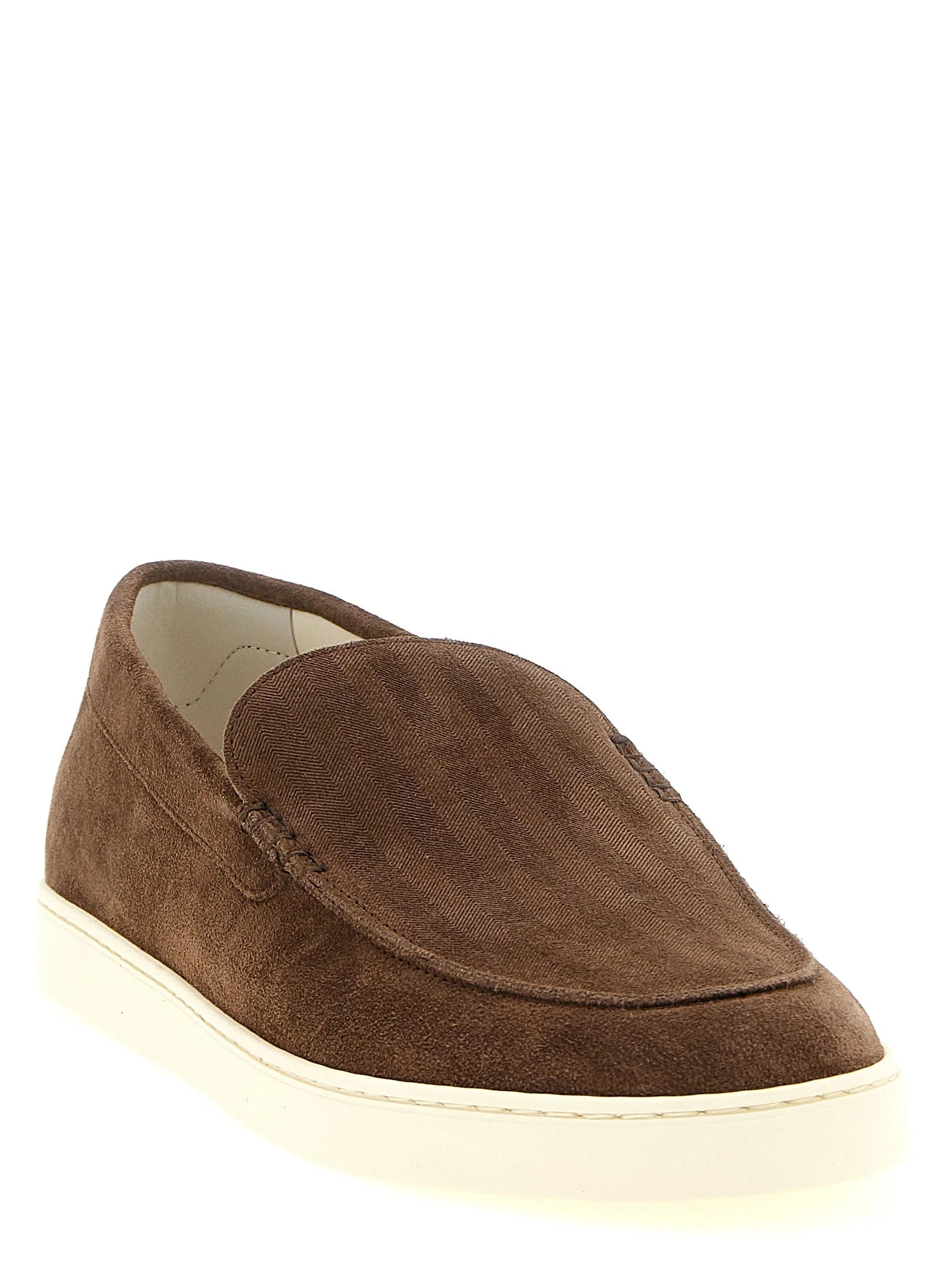 Brunello Cucinelli Brown Calfskin Slip-On Loafers - EU44/US11