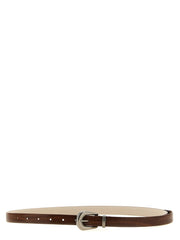 Brunello Cucinelli Brown Calfskin Thin Belt - XS