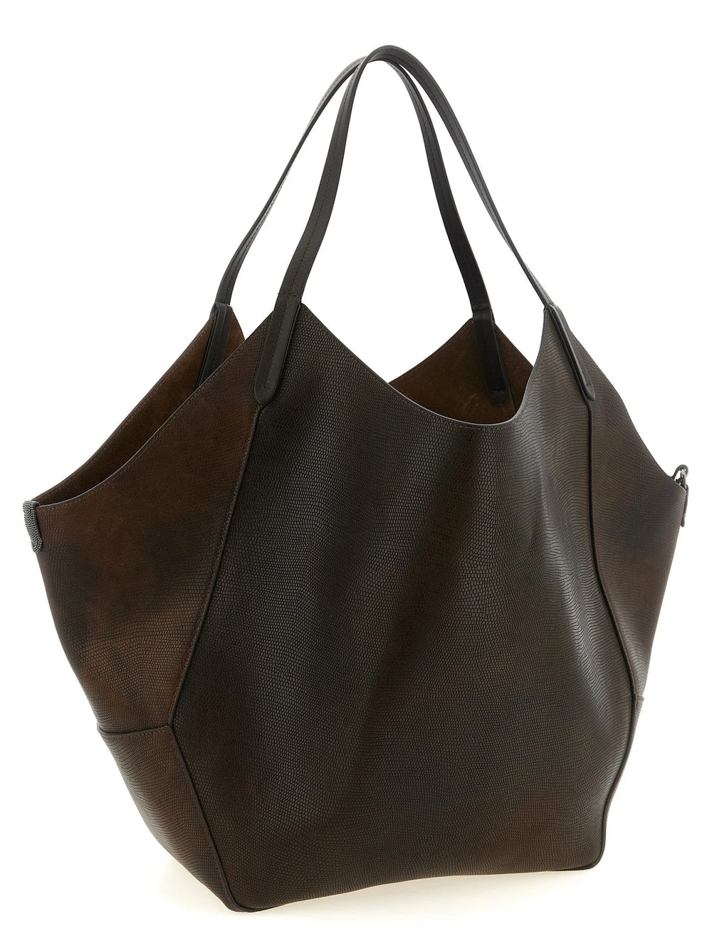 Brunello Cucinelli Brown Calfskin Tote Bag