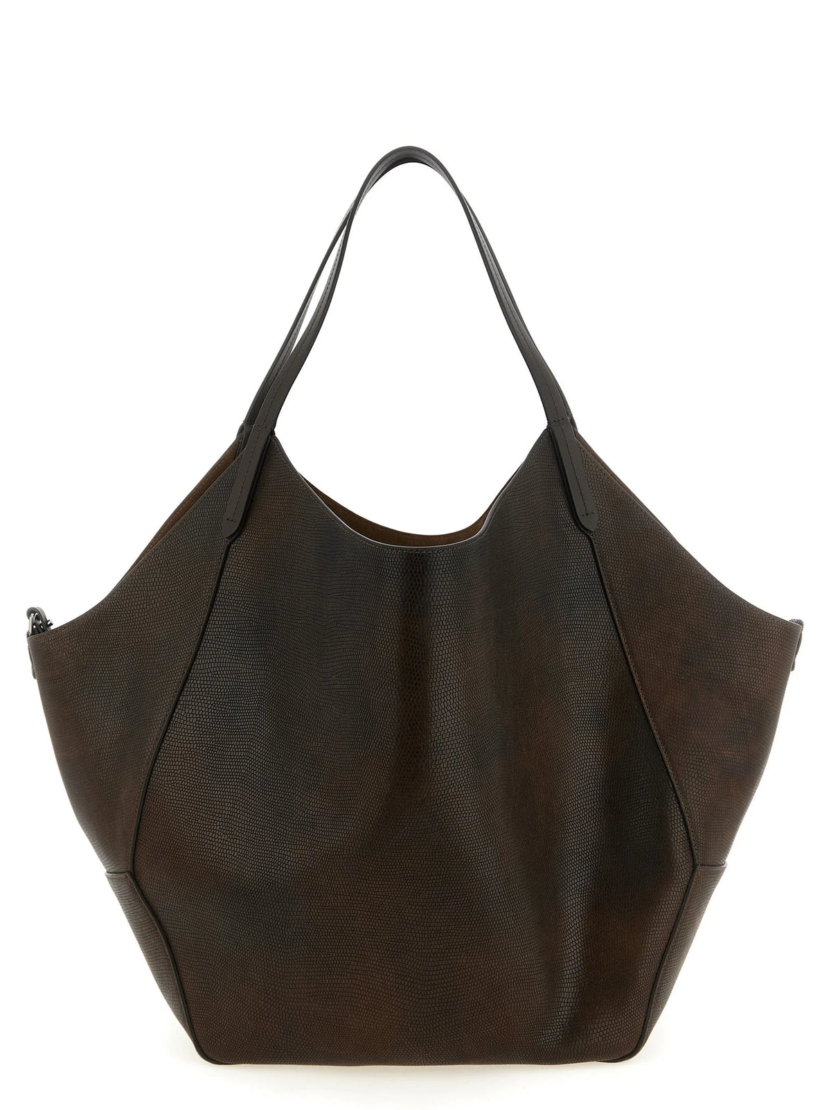 Brunello Cucinelli Brown Calfskin Tote Bag
