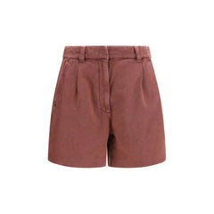 מכנסיים קז'ואל מכותנה Brunello Cucinelli חום
