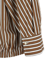 Brunello Cucinelli Brown Cotton Blouse