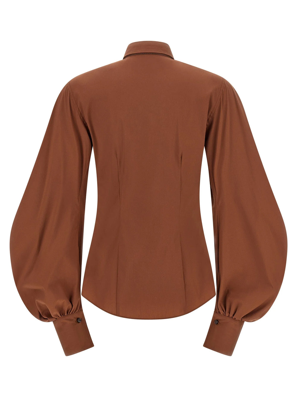 Brunello Cucinelli Brown Cotton Blouse