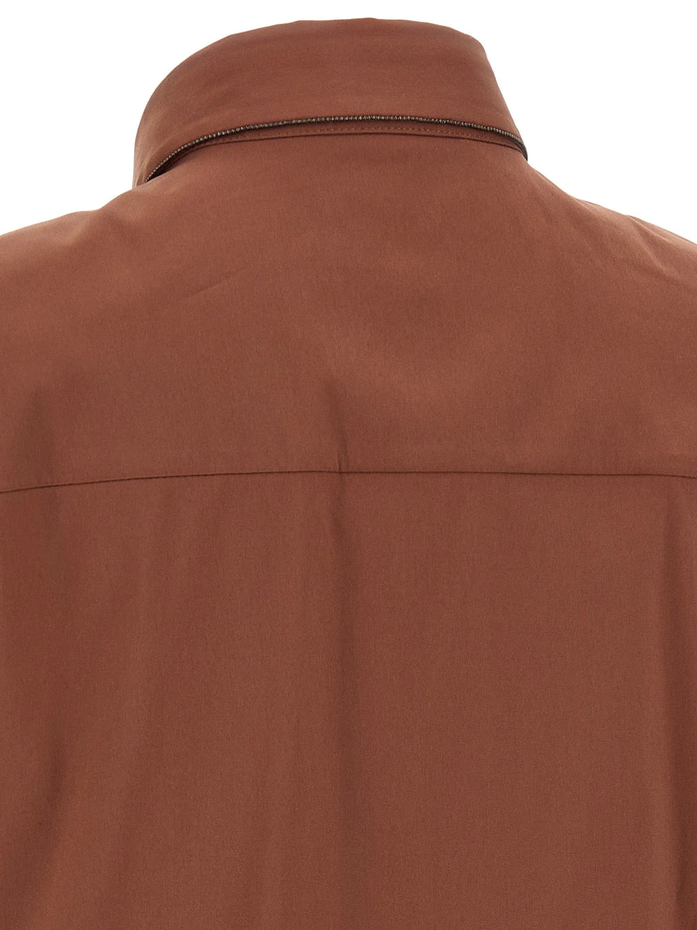 Brunello Cucinelli Brown Cotton Blouse