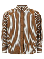 Brunello Cucinelli Brown Cotton Blouse