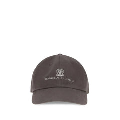 Brunello Cucinelli Brown Cotton Cap (Baseball Hat)
