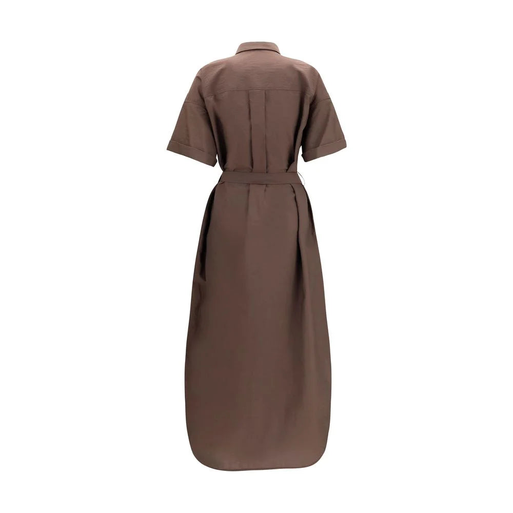 Brunello Cucinelli Brown Cotton Casual Dress - M