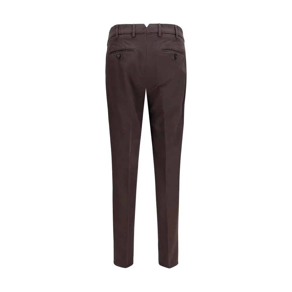 Brunello Cucinelli Brown Cotton Casual Pants