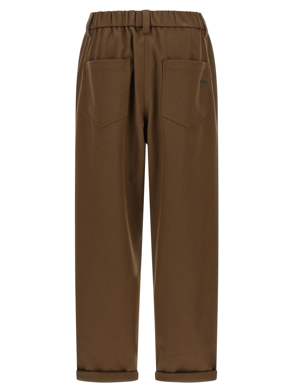 Brunello Cucinelli Brown Cotton Casual Pants