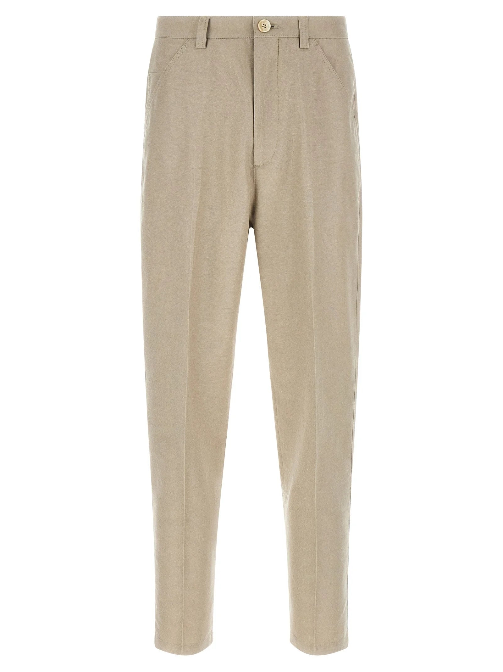 Brunello Cucinelli Brown Cotton Casual Pants