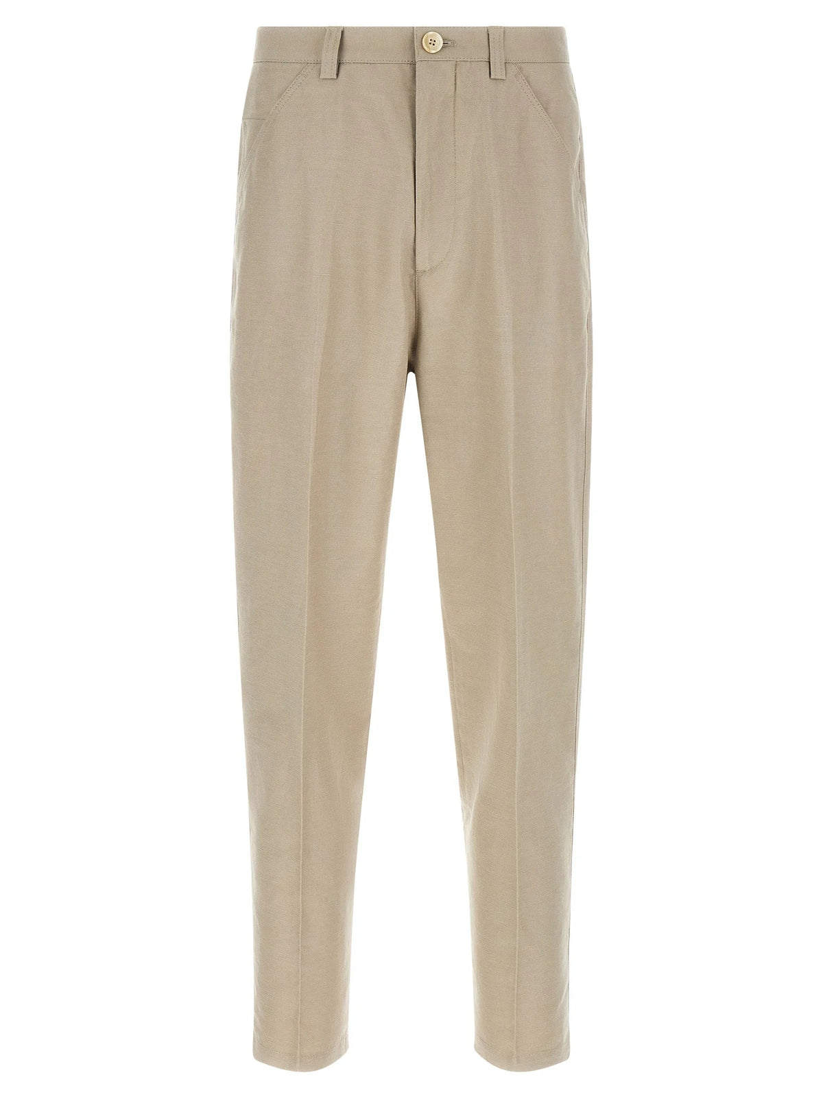 Brunello Cucinelli Brown Cotton Casual Pants